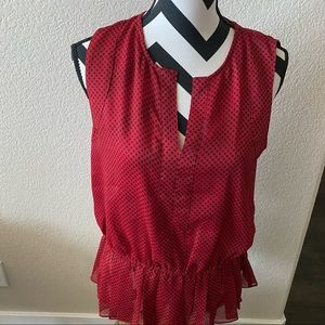 QMack || red peplum top